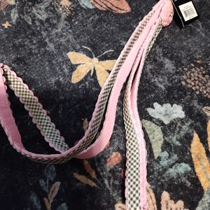 💜5/$25.00💜Material Girl Pink and Brown Gingham Dog Leash